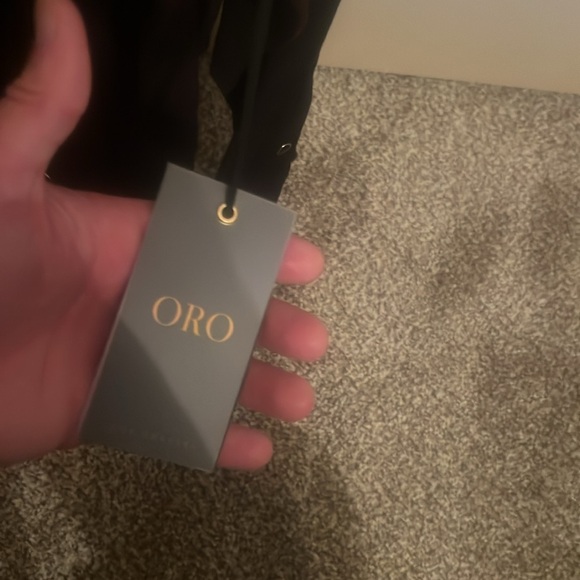 ORO Los Angeles long sleeve button up red and black plaid faded to black. - Picture 3 of 5